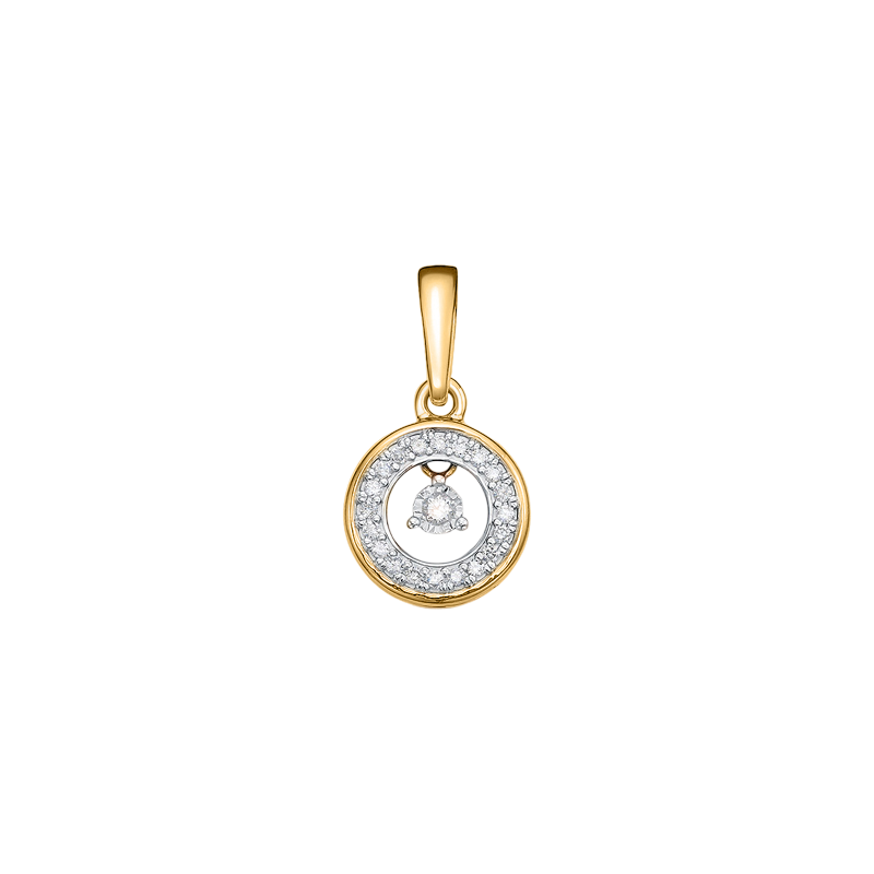 Anhänger aus Gelb/ Weißgold 585 mit Brillant