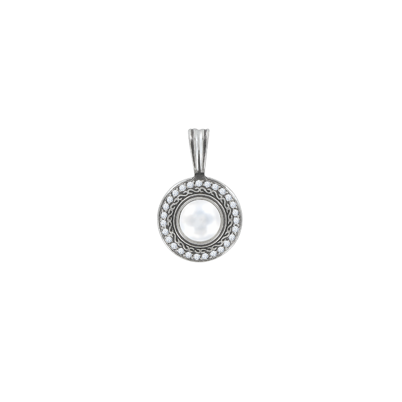 Anhänger aus Silber 925 mit Perle und Zirkonia