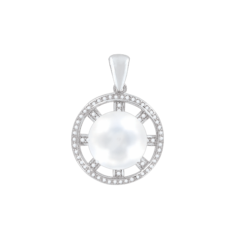 Anhänger aus Silber 925 mit Perle und Zirkonia