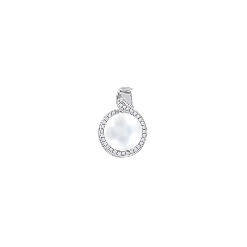 Anhänger aus Silber 925 mit Perle und Zirkonia