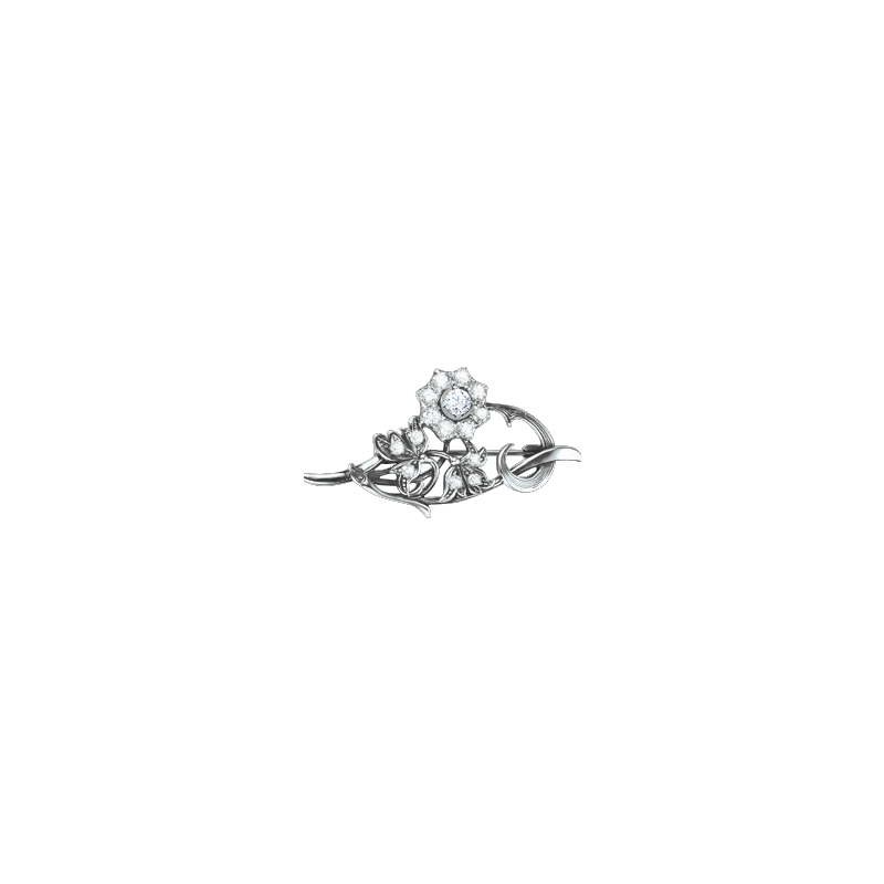 Brosche aus Silber 925 mit Zirkonia