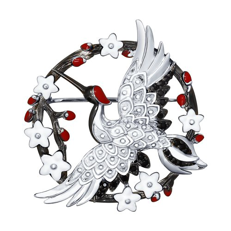 Brosche aus Silber 925 mit Zirkonia