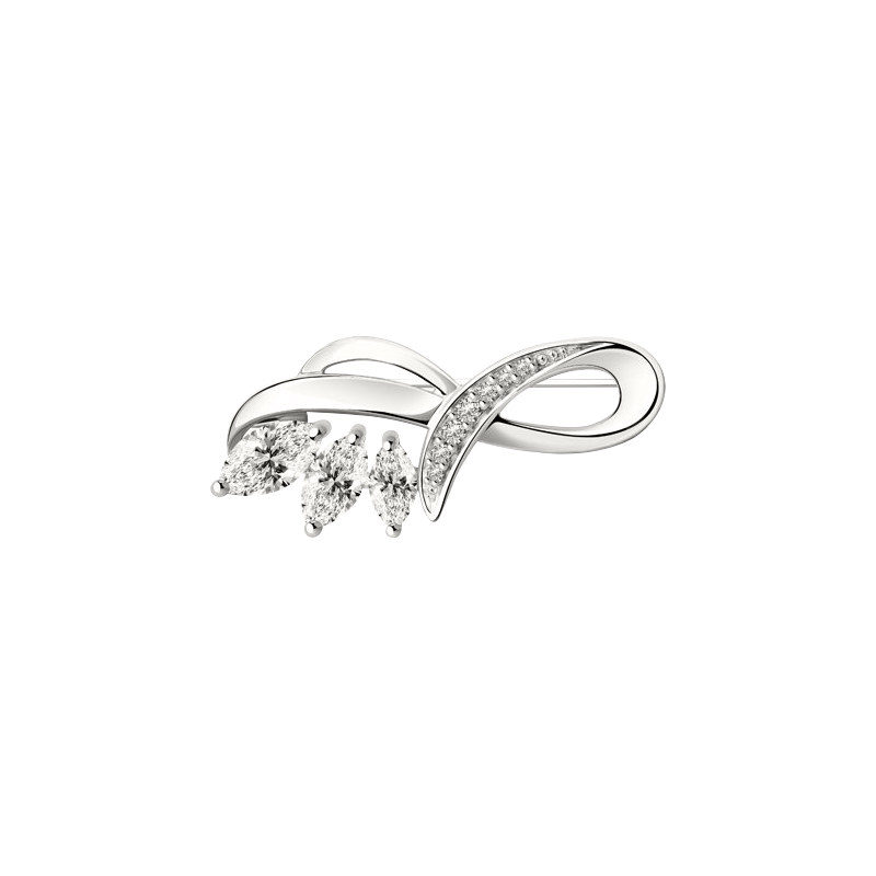Brosche aus Silber 925 mit Zirkonia
