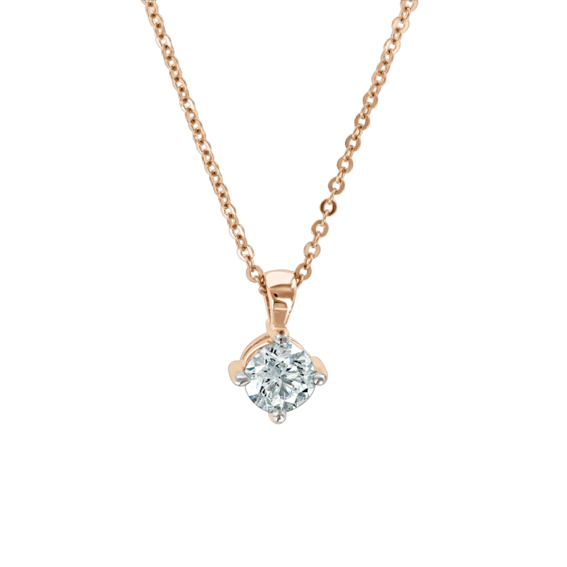 Collier aus Rotgold 585 mit Brillant