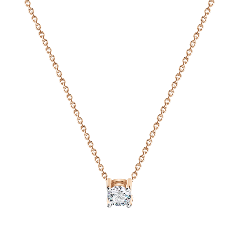 Collier aus Rotgold 585 mit Brillant