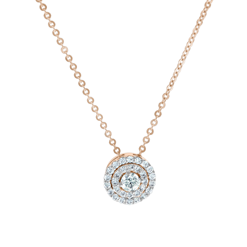 Collier aus Rotgold 585 mit Brillant
