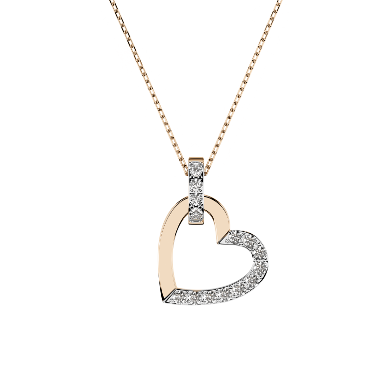 Collier aus Rotgold 585 mit Brillant