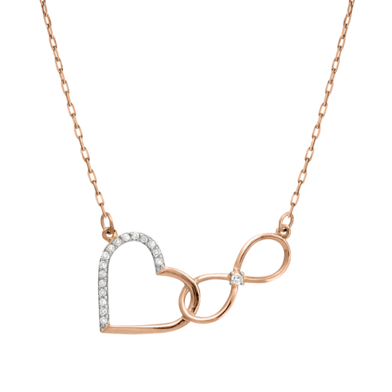 Collier aus Rotgold 585 mit Brillant