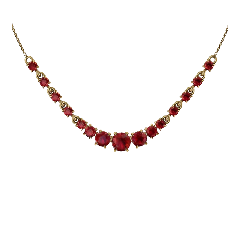 Collier aus Rotgold 585 mit Granat