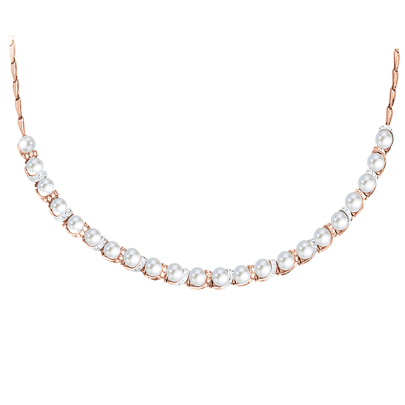 Collier aus Rotgold 585 mit Perle