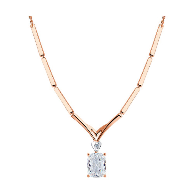 Collier aus Rotgold 585 mit Swarovski Kristall