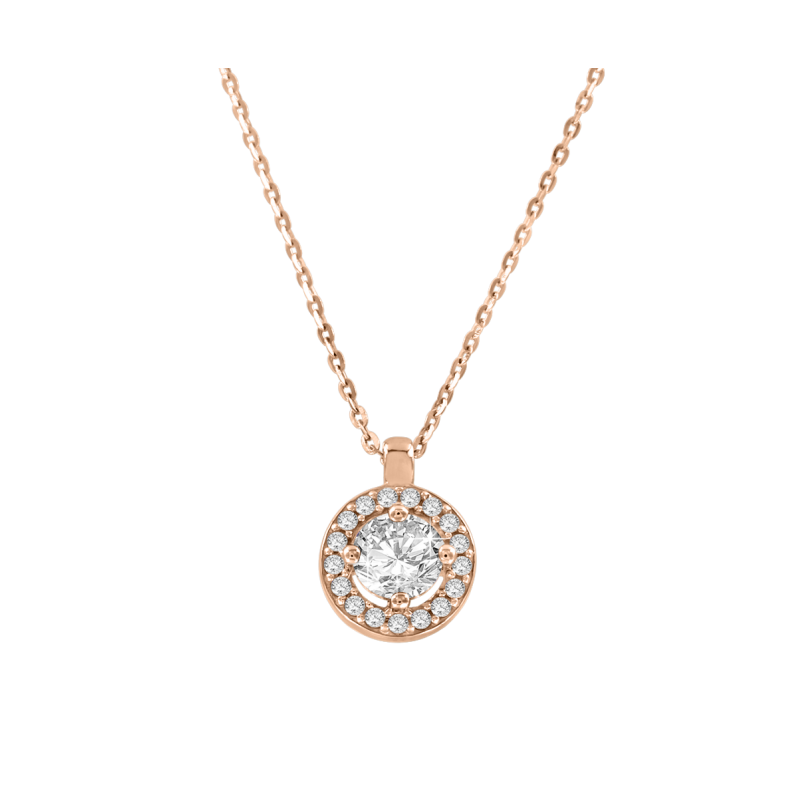 Collier aus Rotgold 585 mit Zirkonia