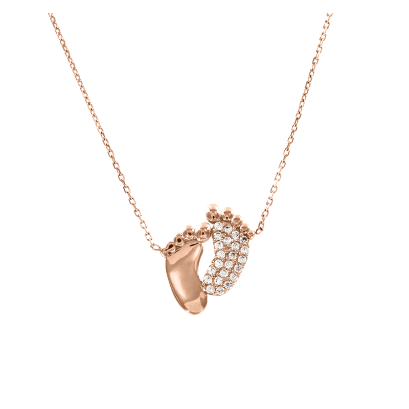 Collier aus Rotgold 585 mit Zirkonia