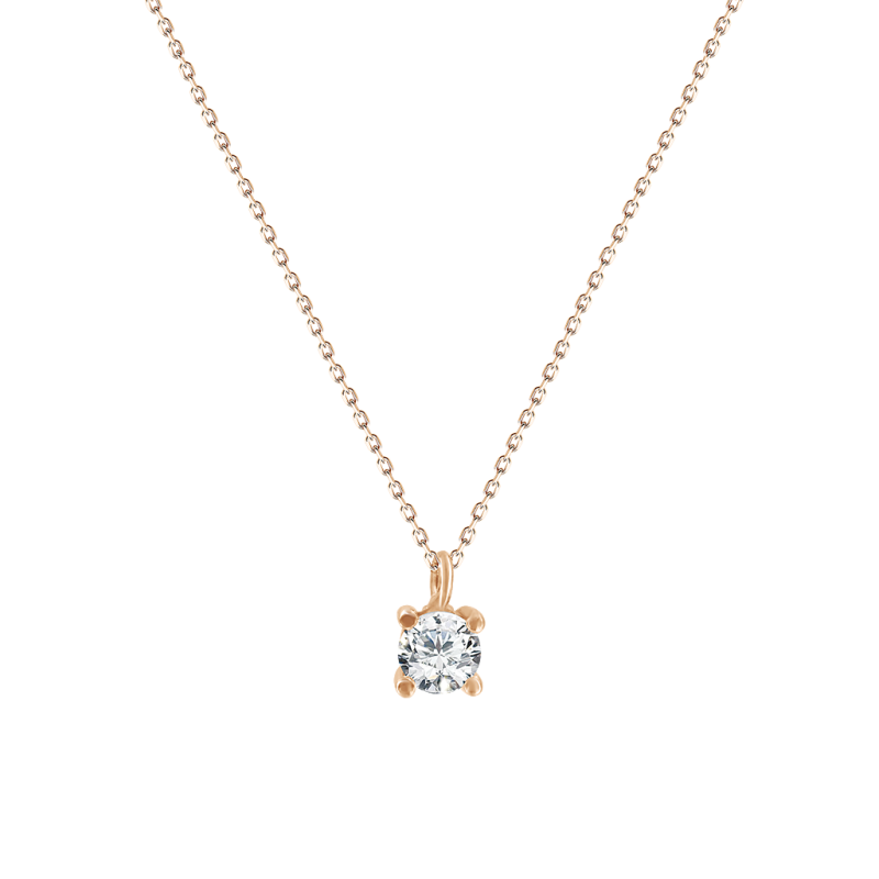 Collier aus Rotgold 585 mit Zirkonia