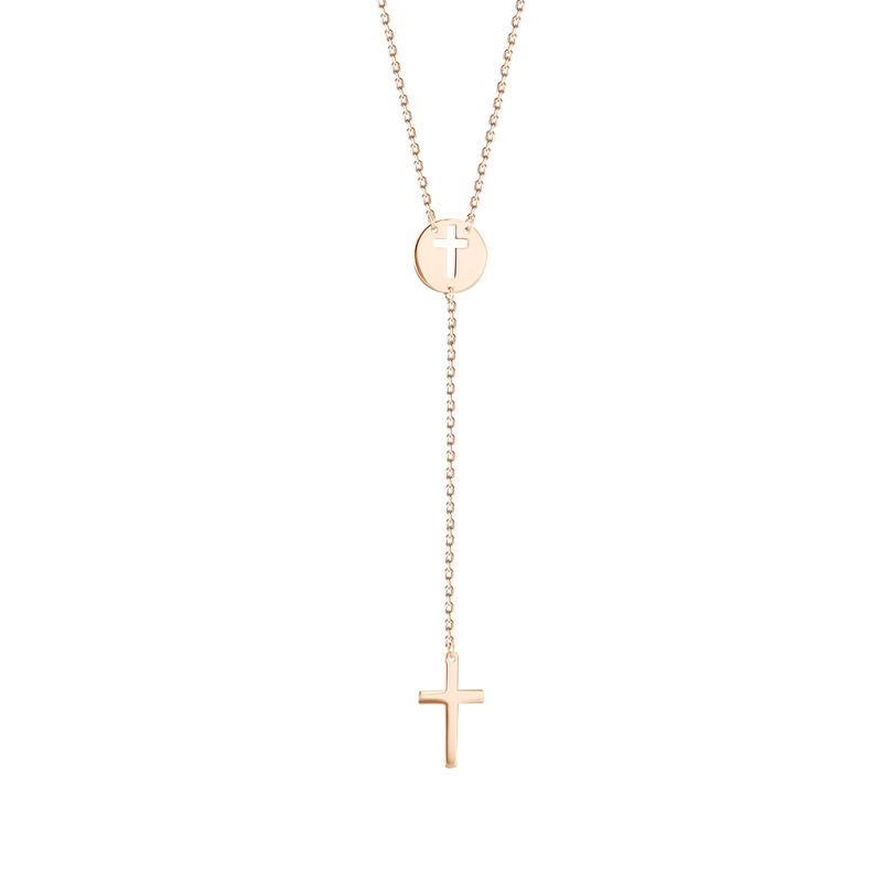 Collier aus Rotgold 585 mit Zirkonia