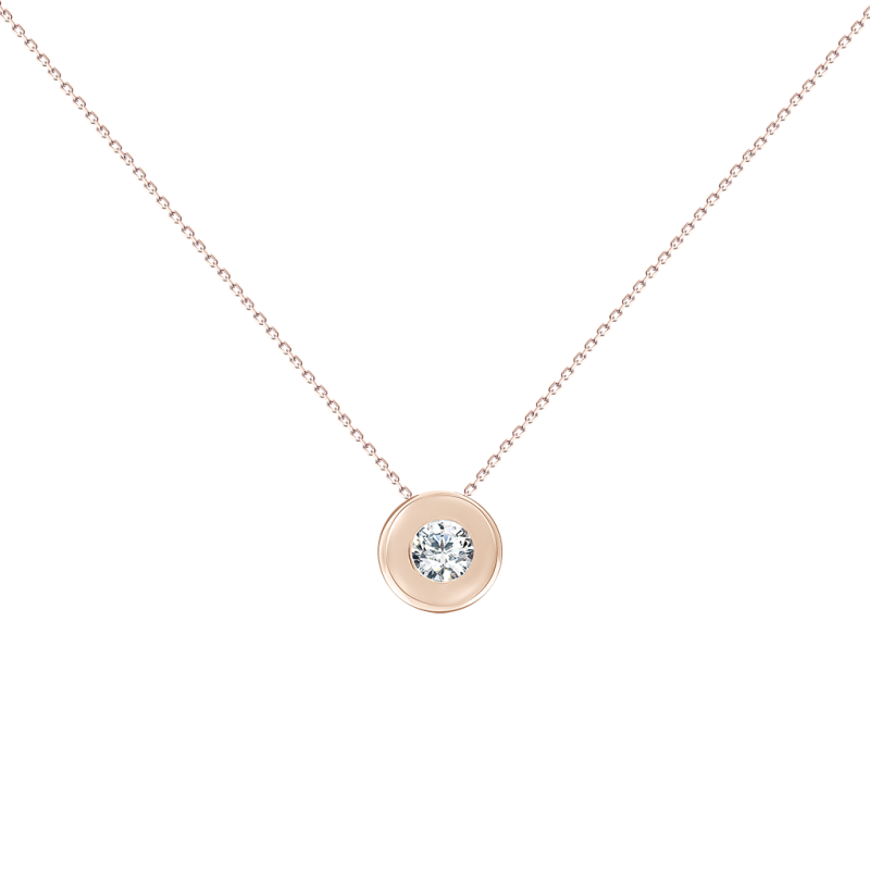 Collier aus Rotgold 585 mit Zirkonia