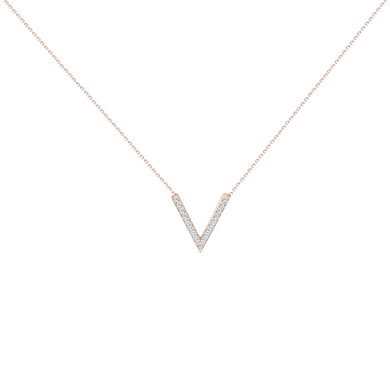 Collier aus Rotgold 585 mit Zirkonia