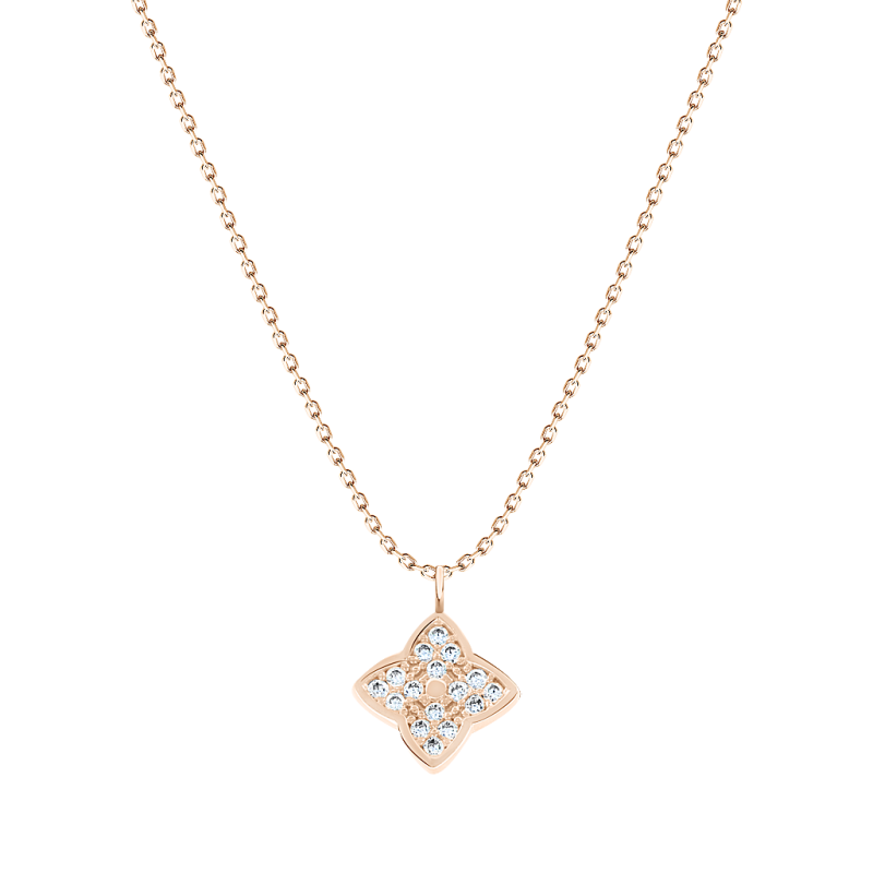 Collier aus Rotgold 585 mit Zirkonia