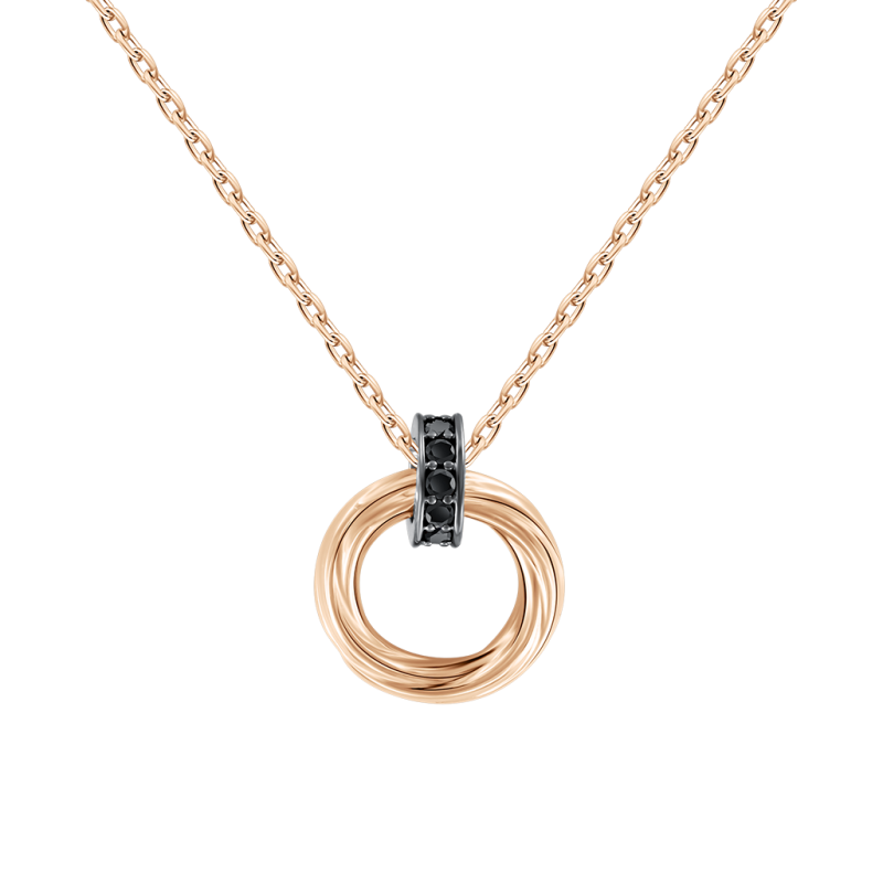 Collier aus Rotgold 585 mit Zirkonia