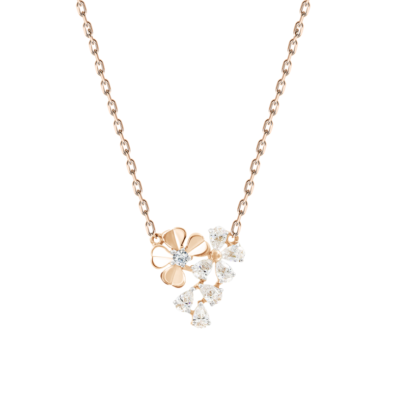 Collier aus Rotgold 585 mit Zirkonia