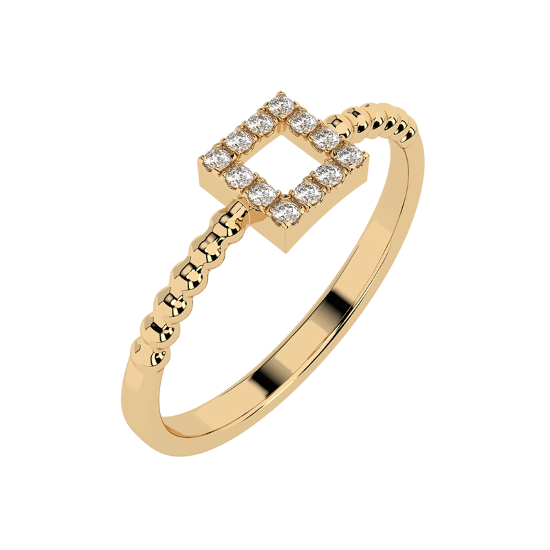 Damenring aus Gelbgold 585 mit Brillant