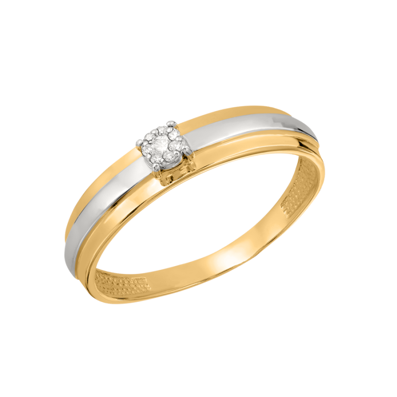 Damenring aus Gelbgold 585 mit Brillant