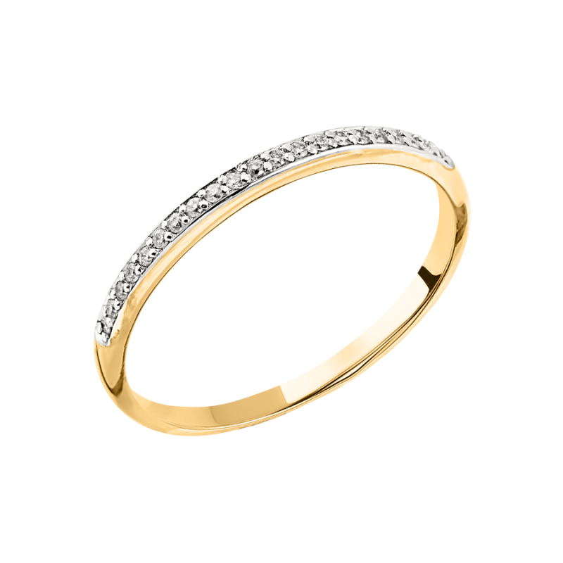Damenring aus Gelbgold 585 mit Brillant