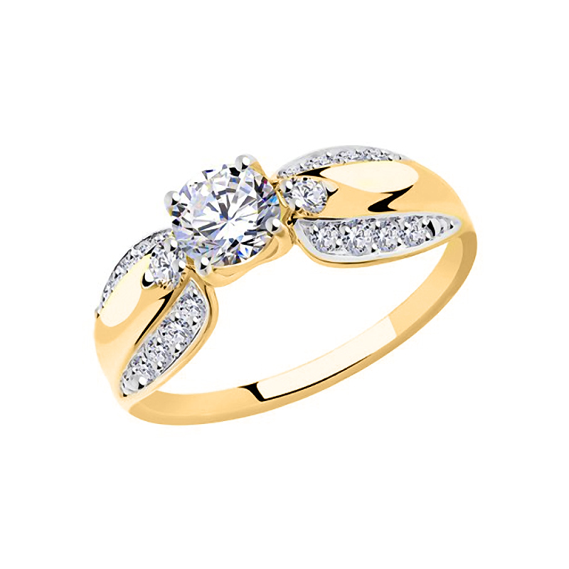 Damenring aus Weißgold 585 mit Zirkonia