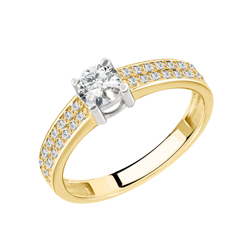 Damenring aus Weißgold 585 mit Zirkonia