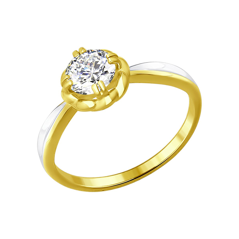 Damenring aus Weißgold 585 mit Zirkonia