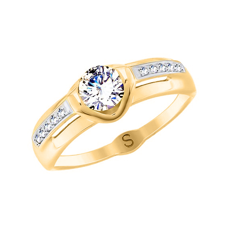Damenring aus Weißgold 585 mit Zirkonia