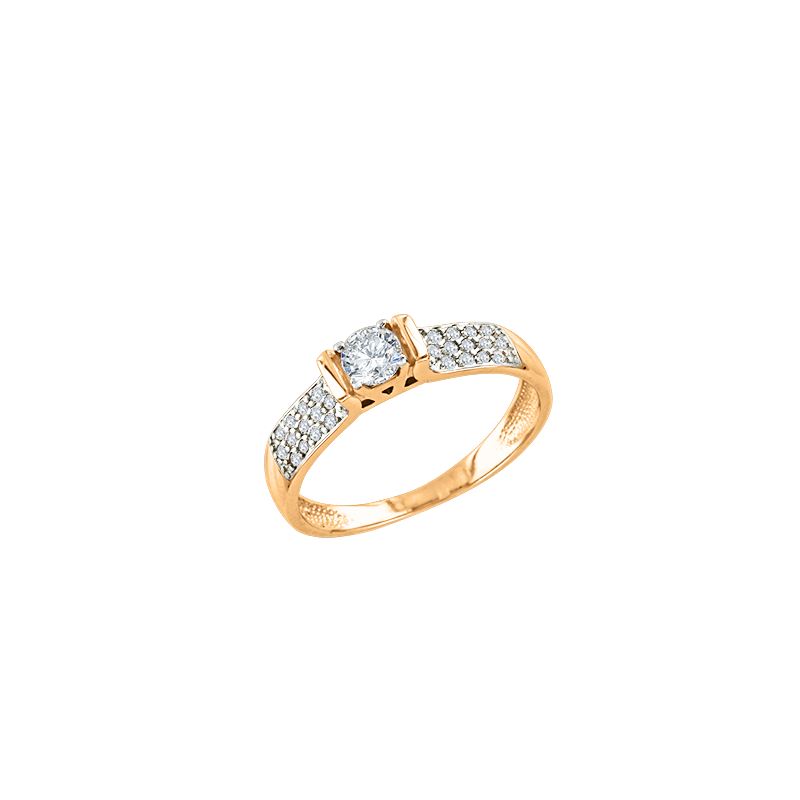Damenring aus Weißgold 585 mit Zirkonia und Swarovski Kristall
