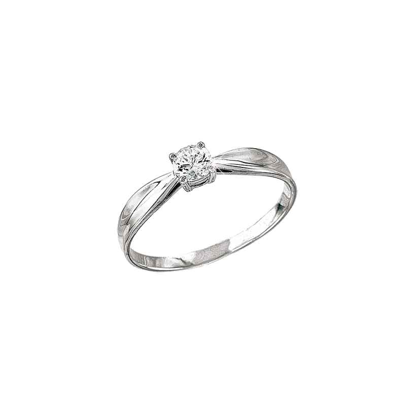 Damenring aus Weißgold 585 mit Zirkonia