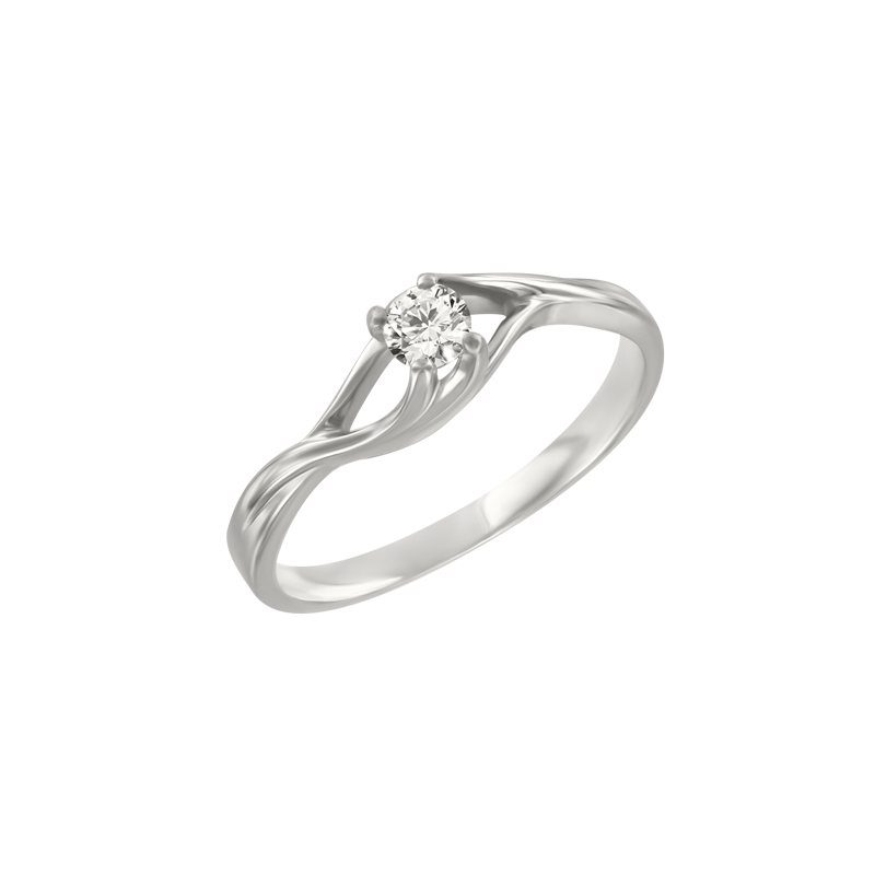 Damenring aus Weißgold 585 mit Zirkonia