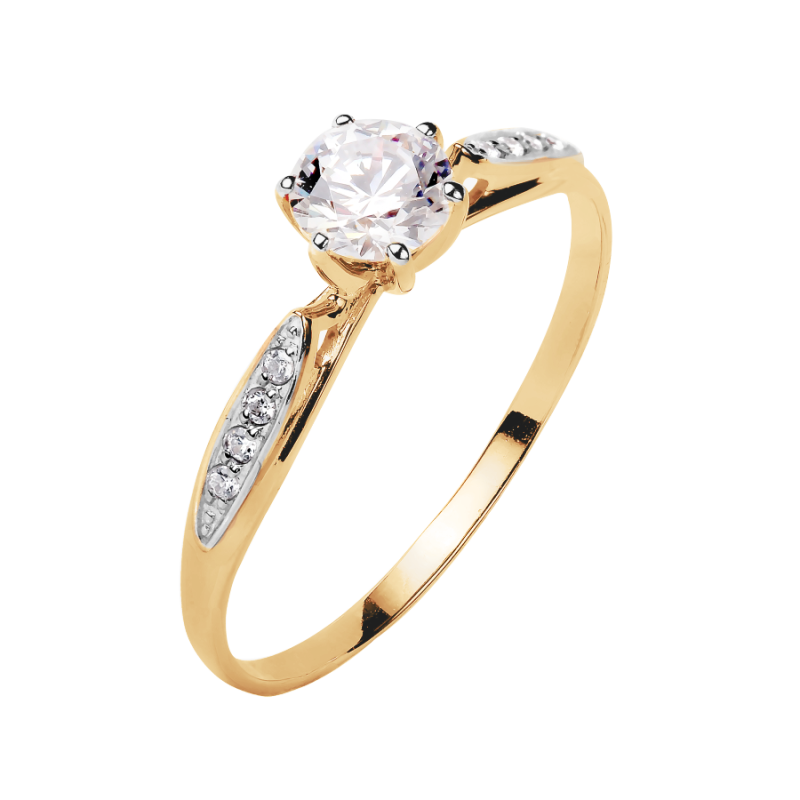 Damenring aus Weißgold 585 mit Zirkonia