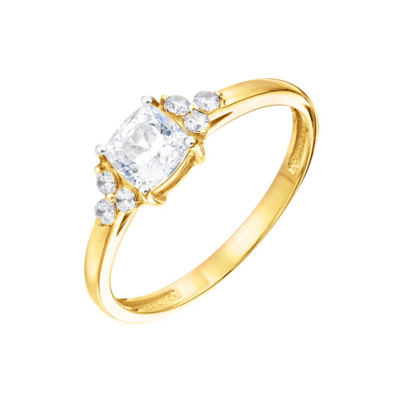 Damenring aus Weißgold 585 mit Zirkonia