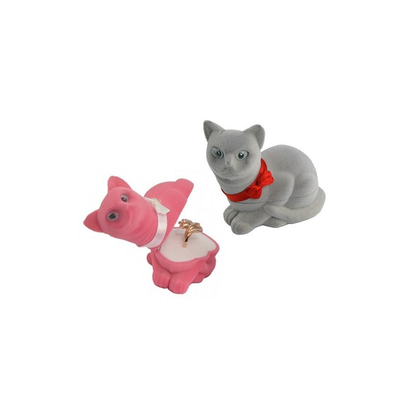 Schmuckkästchen in Katzen-Form – Pink oder Grau