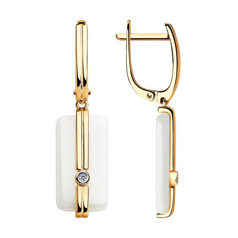 Goldohrringe aus Gelbgold 585 mit Brillant