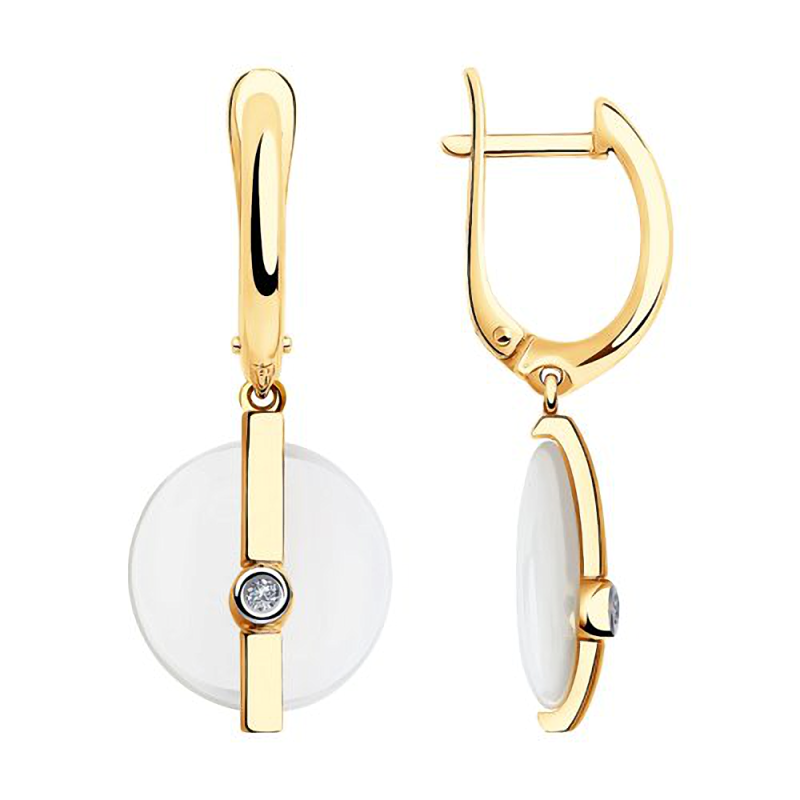 Goldohrringe aus Gelbgold 585 mit Brillant
