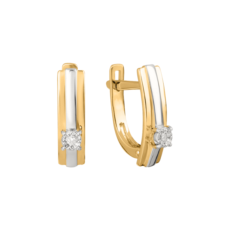 Goldohrringe aus Gelbgold 585 mit Brillant