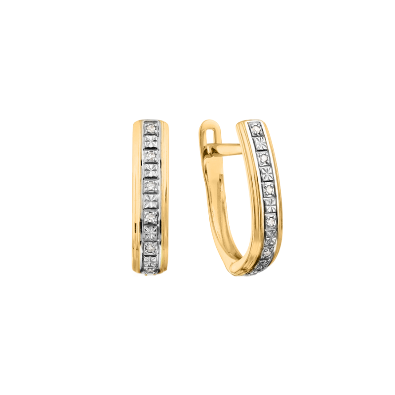 Goldohrringe aus Gelbgold 585 mit Brillant