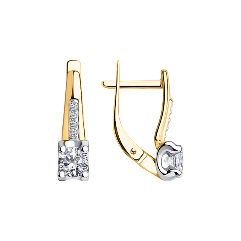 Goldohrringe aus Gelbgold 585 mit Zirkonia
