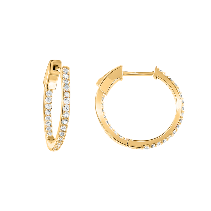 Goldohrringe aus Gelbgold 585 mit Zirkonia