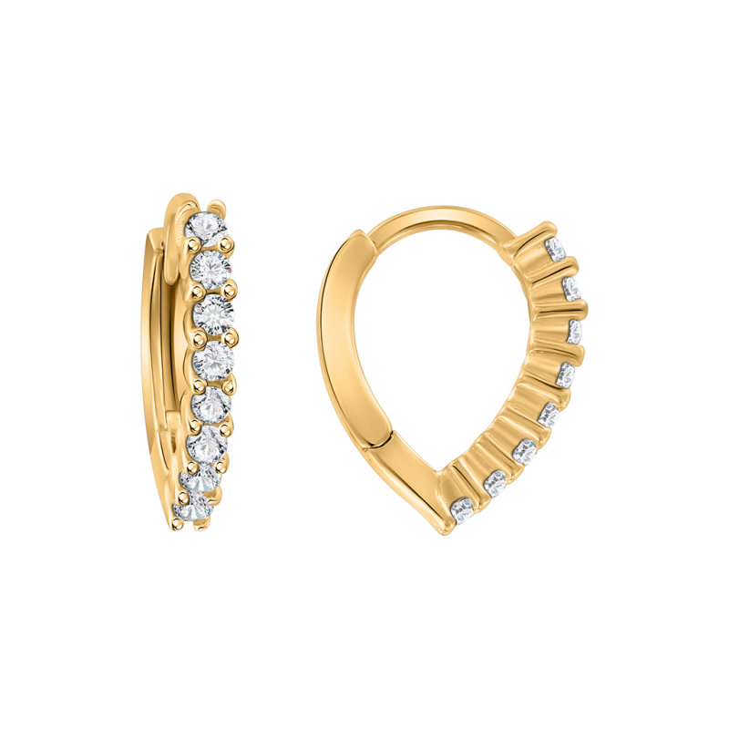 Goldohrringe aus Gelbgold 585 mit Zirkonia