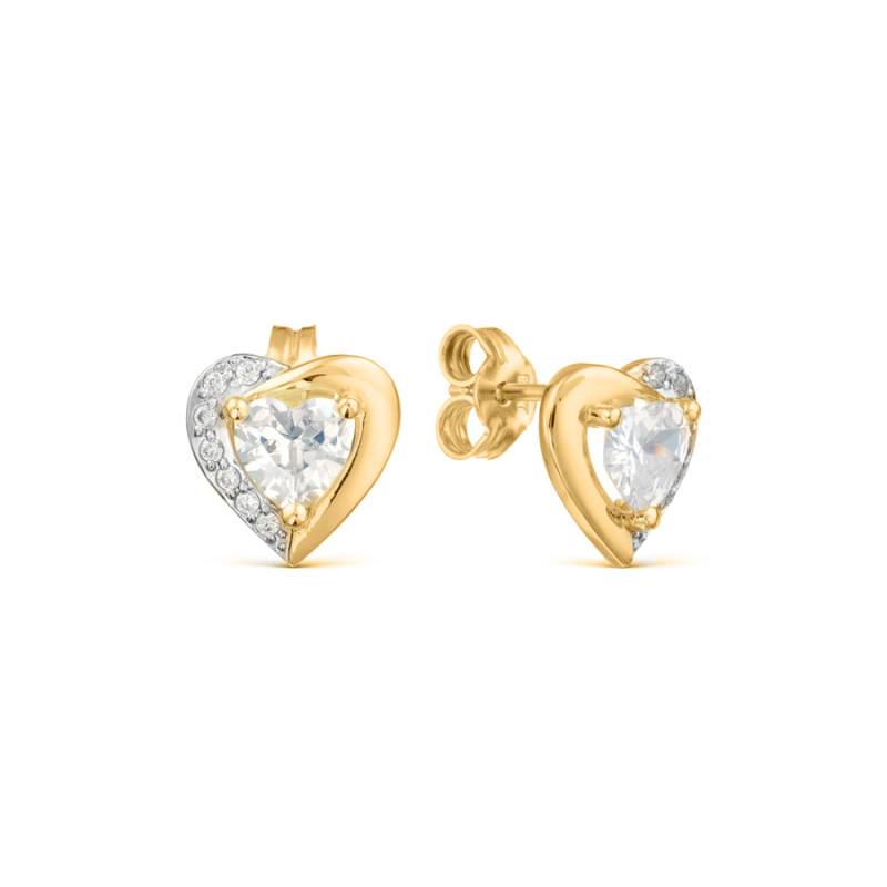 Goldohrringe aus Gelbgold 585 mit Zirkonia