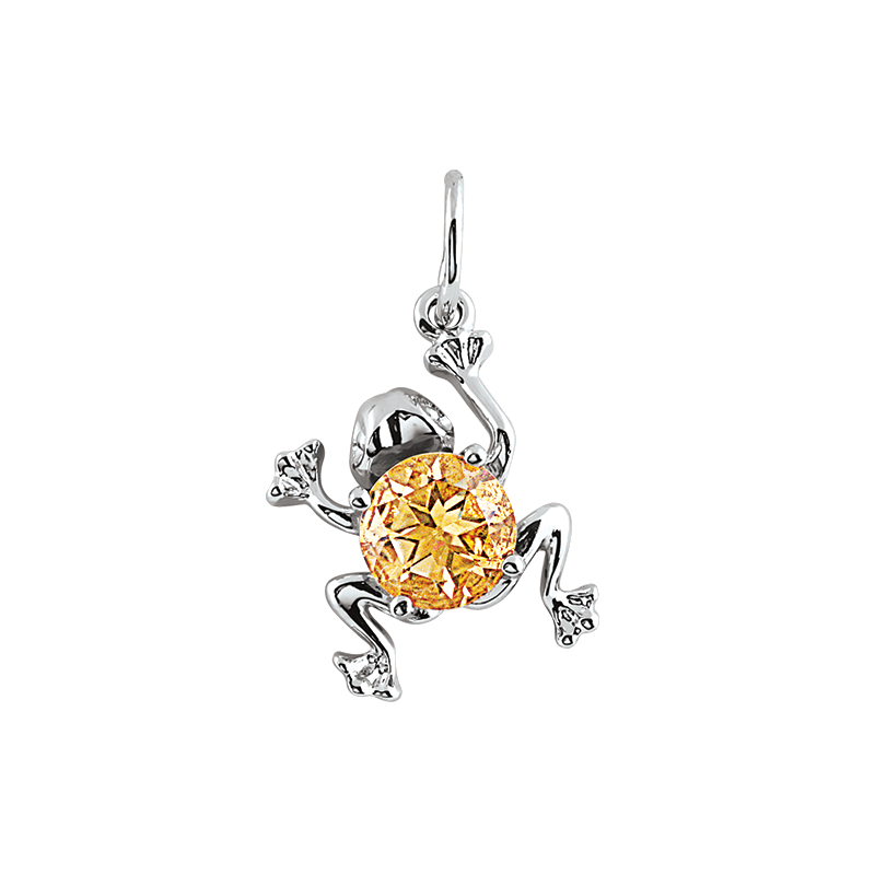 Anhänger aus Weißgold 585 mit Citrin