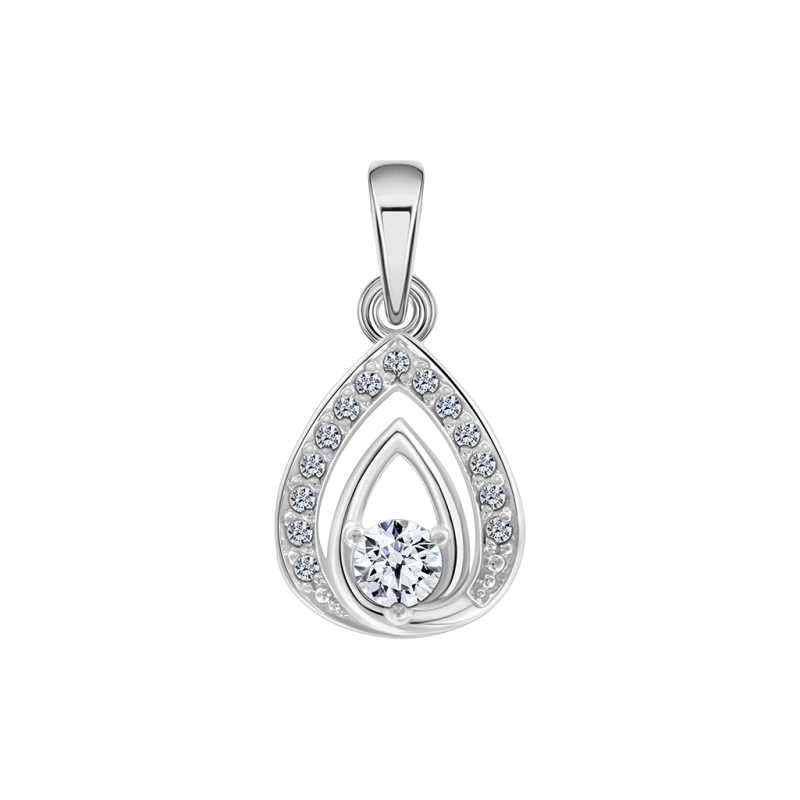Anhänger aus Weißgold 585 mit Zirkonia