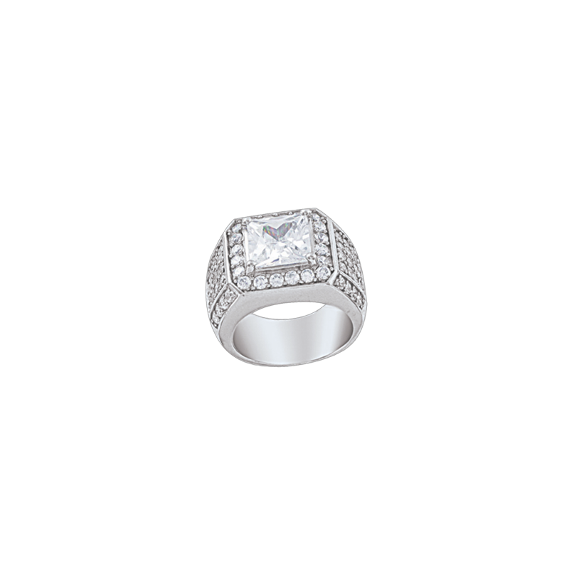 Herrenring aus Silber 925 mit Zirkonia