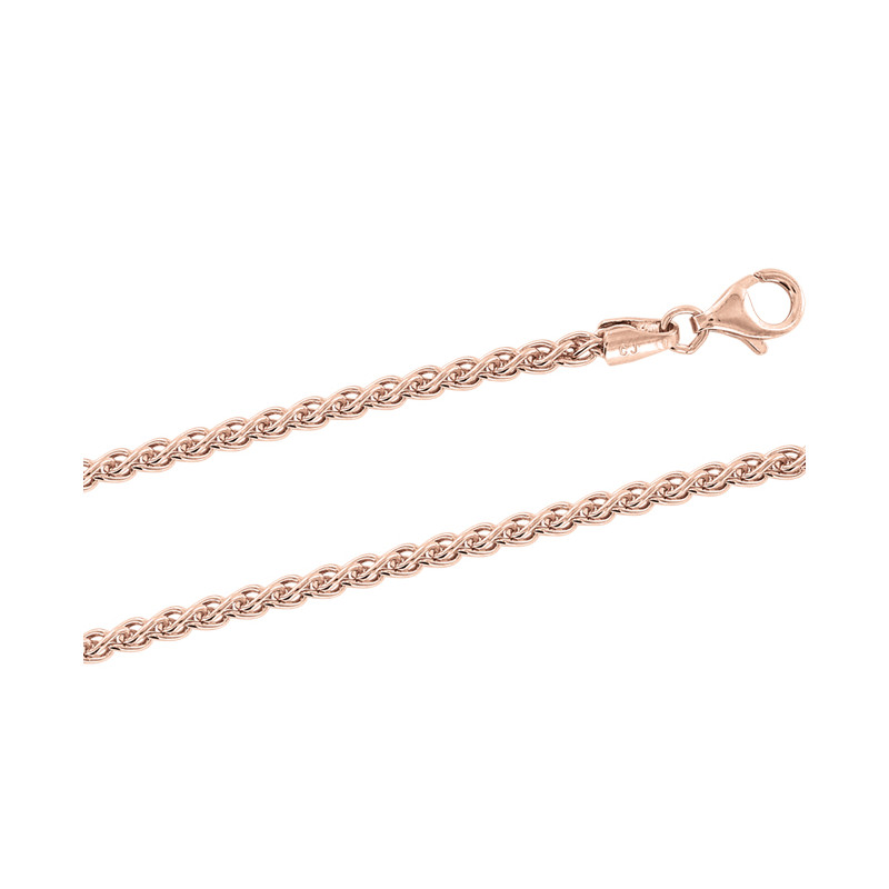 Kette aus Silber 925, rotgold vergoldet