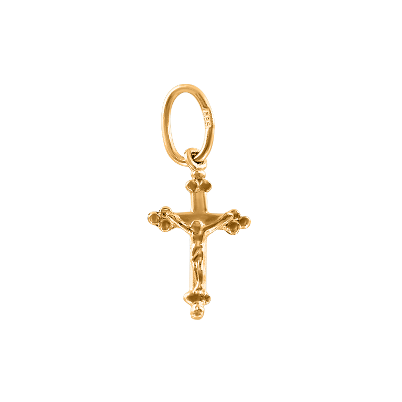 Kreuz Anhänger aus Gelbgold 585